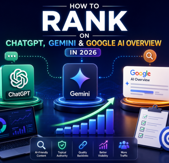 How to Rank on ChatGPT, Gemini & Google AI Overview in 2026 How to Rank on ChatGPT, Gemini & Google AI Overview in 2026
