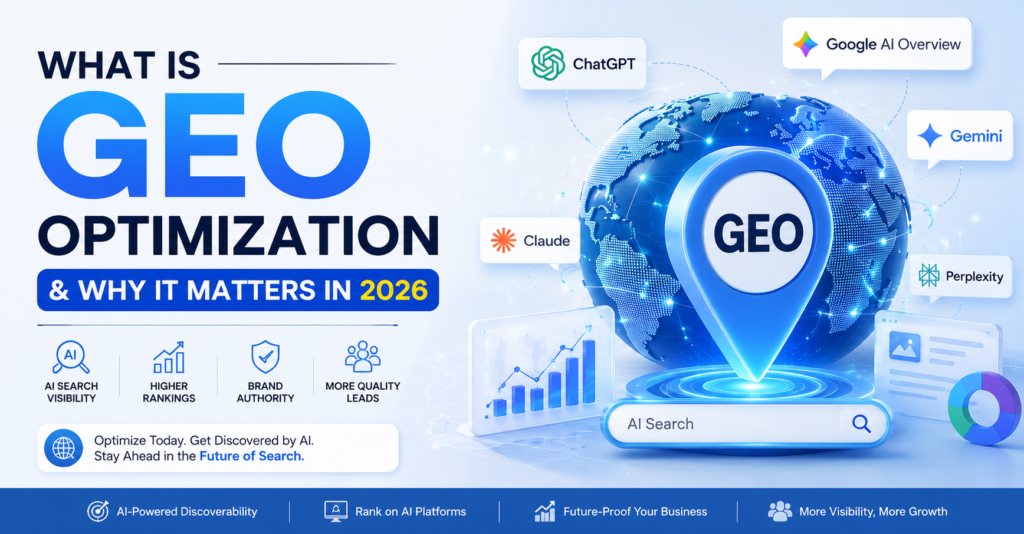 SKY DIGITAL WORLD - What Is GEO Optimization & Why It Matters in 2026 1200 × 627