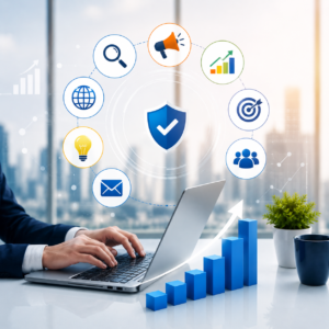 Professional digital marketing company in India providing SEO, Google Ads, social media marketing, content marketing, website development, and lead generation services.