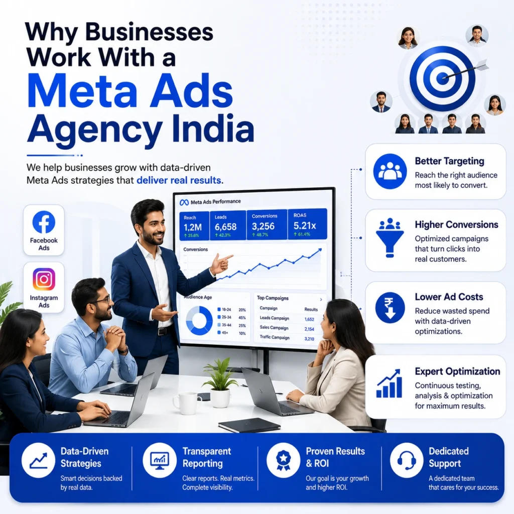 Professional digital marketing agency helping businesses improve Meta Ads performance through expert targeting, optimization, and conversion strategies.