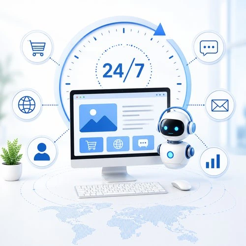 AI-powered 24/7 business website support and online presence