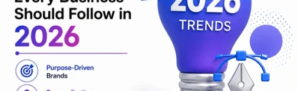 Top branding trends 2026 featuring modern brand strategy, personalization, storytelling, sustainability, and omnichannel brand experience for business growth.