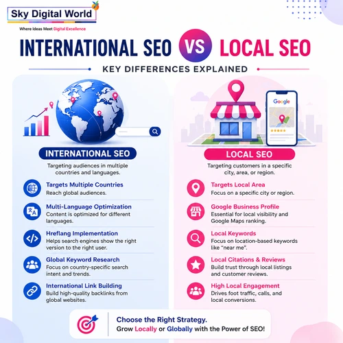 International SEO vs Local SEO: Key Differences Explained