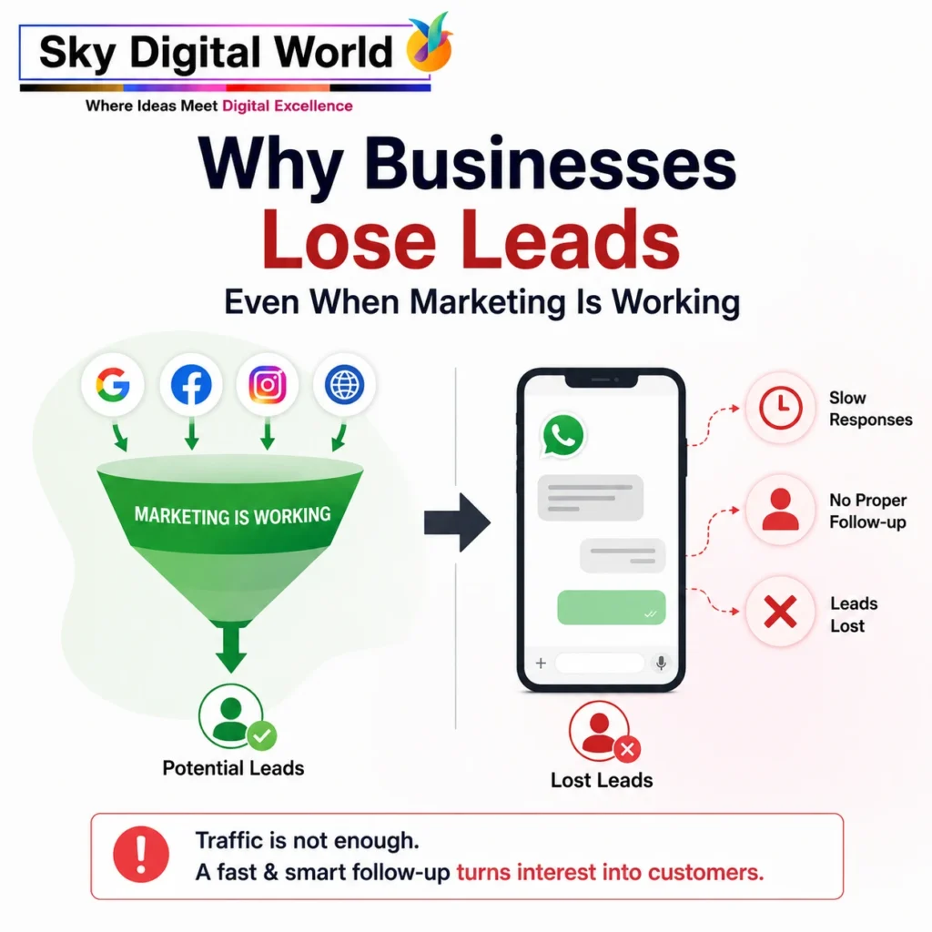 Why businesses lose leads even when marketing is working due to slow responses and poor follow-up.