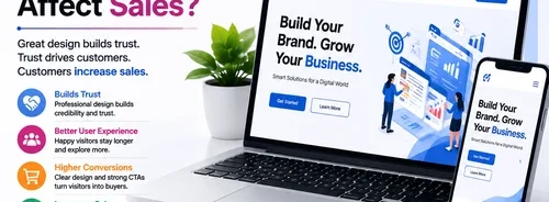 Professional website design affecting sales through better user experience, higher conversions, mobile-friendly design, SEO optimization, and business growth.