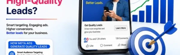 Meta Ads generating high-quality leads through smart audience targeting, engaging creatives, lead forms, retargeting, and performance marketing strategies.