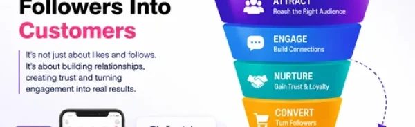 How social media marketing converts followers into customers through engagement, trust and targeted digital marketing strategies.