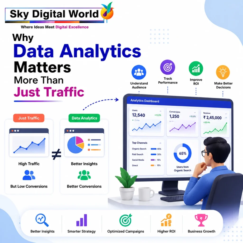 Why Data Analytics Matters More Than Just Traffic – Digital Marketing Analytics by Sky Digital World