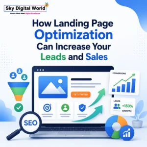 How landing page optimization increases leads and sales through conversion-focused design, SEO, user experience, analytics, and performance improvement.
