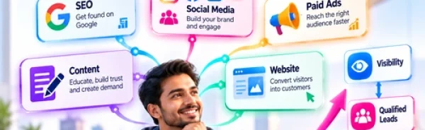 Online Marketing Company India helping businesses grow through SEO, social media, paid ads, content marketing and website optimization