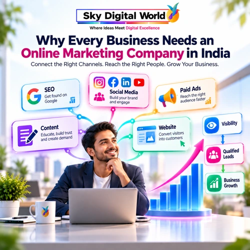 Why Every Business Needs an Online Marketing Company in India Online Marketing Company India helping businesses grow through SEO, social media, paid ads, content marketing and website optimization