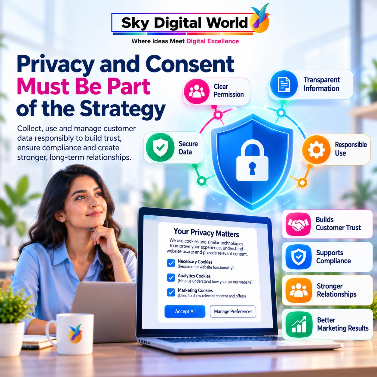 First-Party Data Marketing Services India showing privacy, customer consent, secure data management and responsible use of customer information