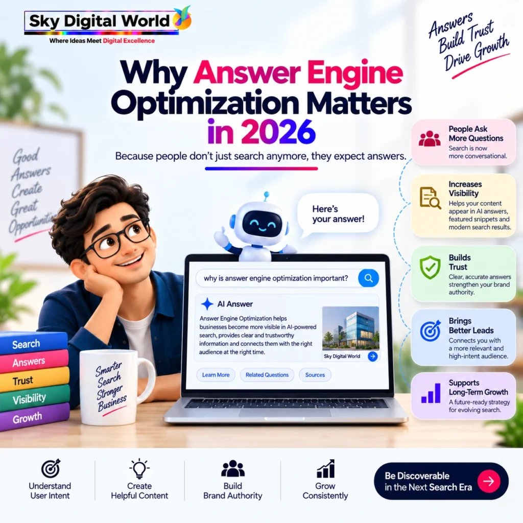 Answer Engine Optimization Services India helping businesses improve AI search visibility, trust and online discovery in 2026