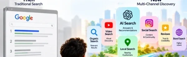 Search Visibility Services India helping businesses stay discoverable beyond traditional Google rankings through AI, organic, local, video and brand search