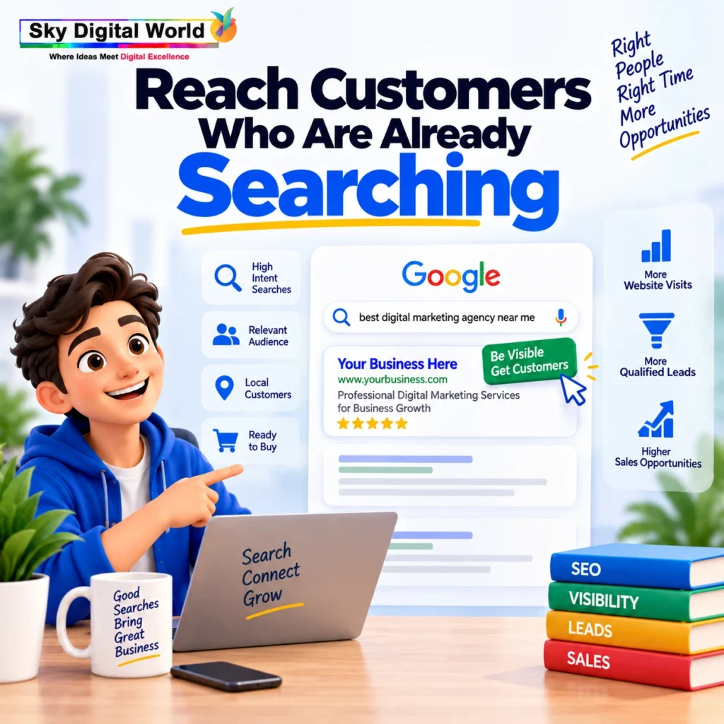 Digital marketing and SEO helping businesses reach customers who are already searching for relevant products and services online