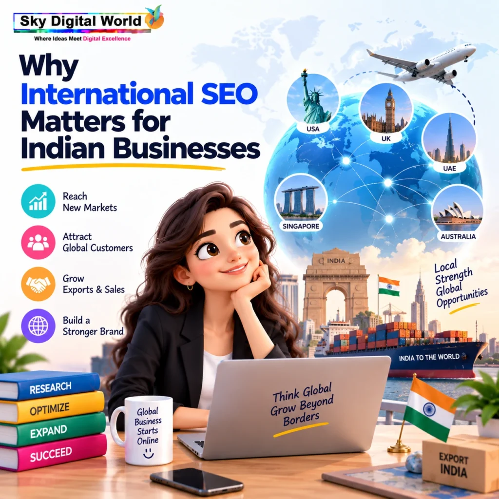 International SEO helping Indian businesses reach global customers, expand into new markets and increase international visibility