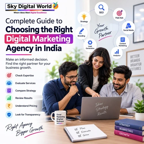 Digital Marketing Agency India guide for choosing the right agency based on expertise, services, strategy, pricing and transparency