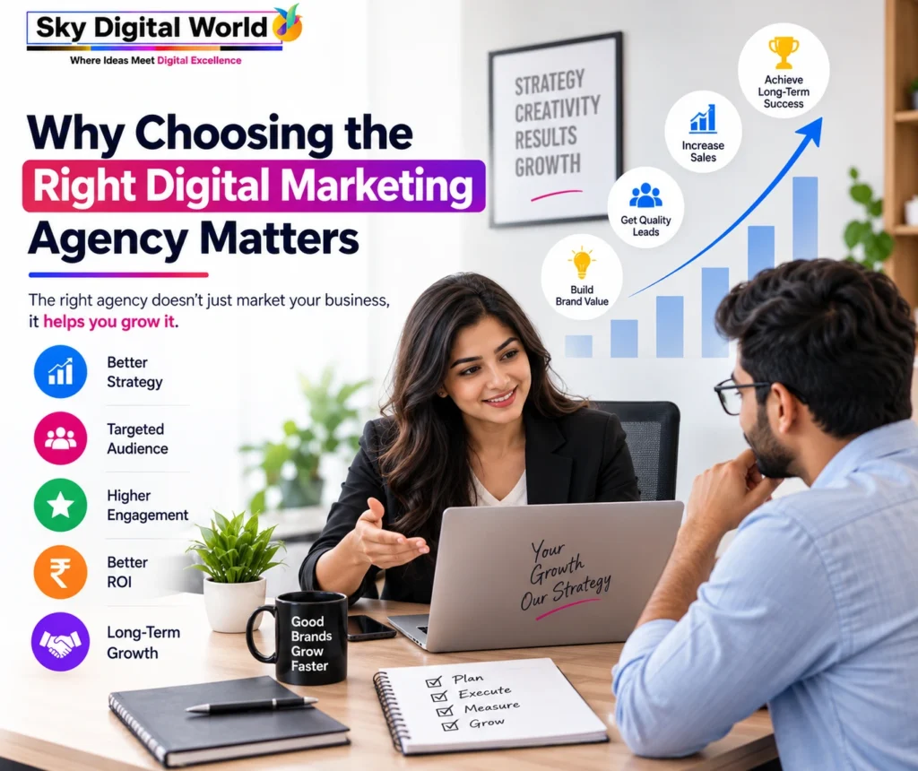 Choosing the right Digital Marketing Agency India for better strategy, qualified leads, ROI and long-term business growth