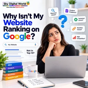 Why website is not ranking on Google due to keyword, content, technical SEO, backlink and competition issues