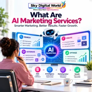 AI Marketing Services India helping businesses with SEO, AI content creation, marketing automation, lead generation, paid advertising and performance analytics
