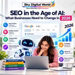 AI SEO Services India showing how businesses can adapt SEO for search intent, quality content, technical SEO, topical authority and AI visibility in 2026
