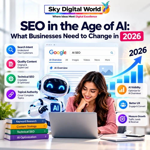 AI SEO Services India showing how businesses can adapt SEO for search intent, quality content, technical SEO, topical authority and AI visibility in 2026